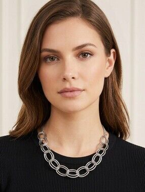 OVAL Double Link Chain Necklace